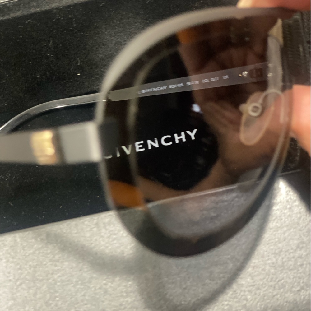 NWOT Givenchy women’s sunglasses black and metallic brown lense